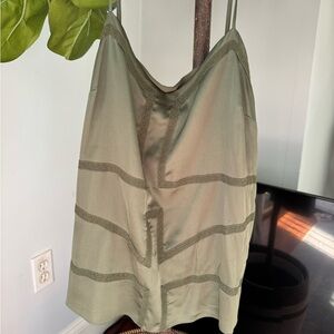 Green Camisole Worn Once Hunter Green Silky Material Size Medium